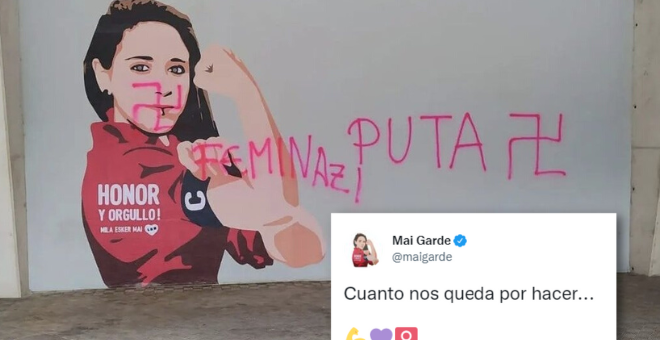 El mural que homenajea a la futbolista Mai Garde es vandalizado y la jugadora reacciona: "Cuánto nos queda por hacer"