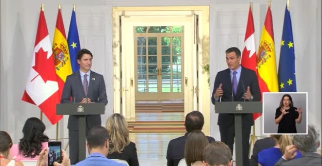 Sánchez y Trudeau presumen de sus fuertes lazos "estratégicos y personales"