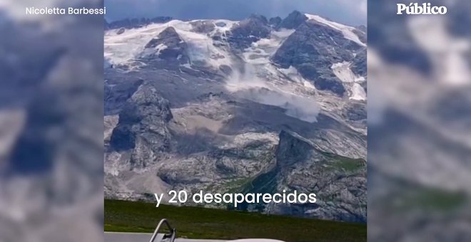 Al menos seis muertos y 20 desaparecidos por el desprendimiento de un glaciar en los Alpes italianos