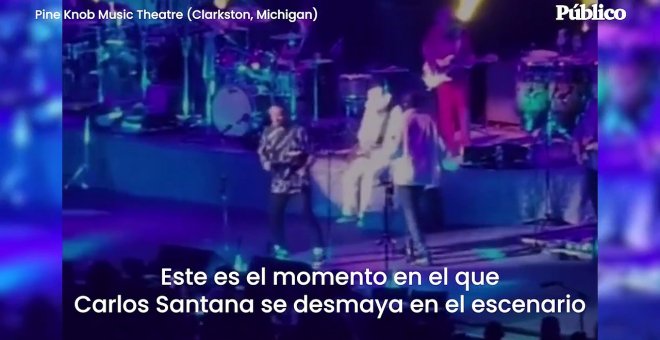 Carlos Santana se desmaya en medio del escenario en un concierto en Michigan