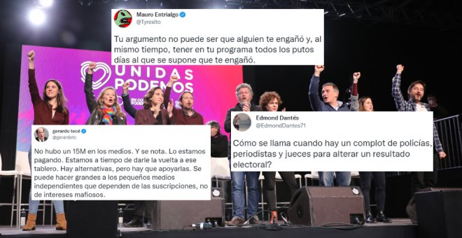 Las reflexiones ante la guerra sucia de algunos medios contra Podemos: "¿Cómo se llama cuando hay un complot de policías, periodistas y jueces?"