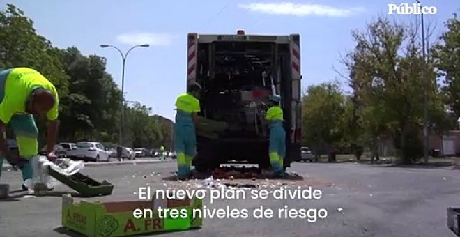 Así es el nuevo protocolo de los trabajadores de limpieza de Madrid ante temperaturas extremas
