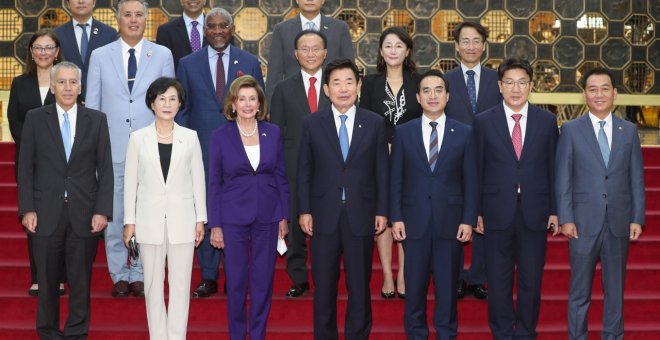 Nancy Pelosi y su homólogo surcoreano mantienen su compromiso por desnuclearizar Corea del Norte