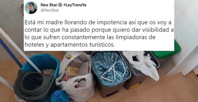 El hijo de una trabajadora de la limpieza comparte su frustración por la actitud de una turista: "Está mi madre llorando de impotencia"