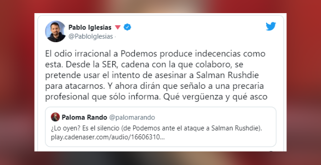 Una columnista intenta colar un nuevo bulo sobre Podemos y le sale el tiro por la culata: "Ante asuntos tan delicados, merece la pena informarse bien"