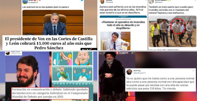 Los avatares políticos de los últimos meses en Castilla y León con la ultraderecha en el Gobierno, vistos por los tuiteros