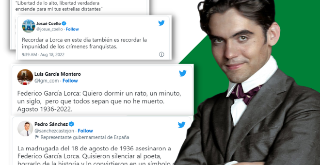 Las redes recuerdan a Federico García Lorca en el aniversario de su asesinato por el franquismo: "Quisieron borrarlo, pero lo hicieron eterno"