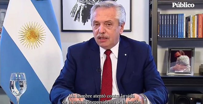 Alberto Fernández, presidente argentino, condena el "atentado" contra Cristina Kirchner