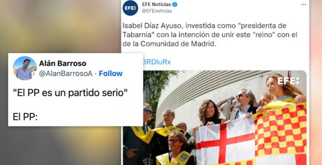 Cachondeo máximo con el nombramiento de Ayuso como presidenta de Tabarnia en Madrid: "Que el circo no se detenga"