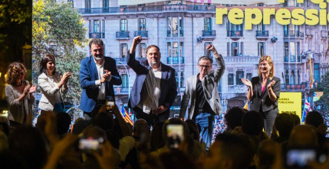 ERC reivindica l'autoria de l'1-O en el cinquè aniversari del 20-S i alerta que una vintena de persones poden anar a la presó