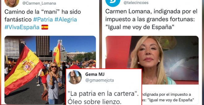 El patriotismo endeble de Carmen Lomana con el impuesto a las grandes fortunas: "La patria en la cartera"