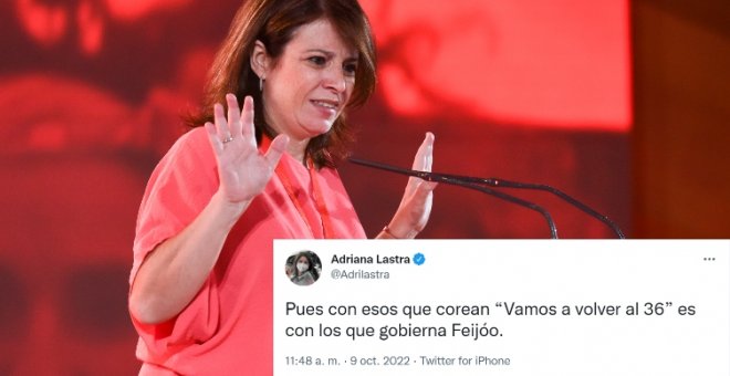 La reflexión de Adriana Lastra sobre los que corean "vamos a volver al 36" en el evento de Vox