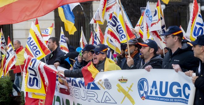 Policías y guardias civiles se manifiestan en Madrid para pedir mejoras en sus condiciones laborales