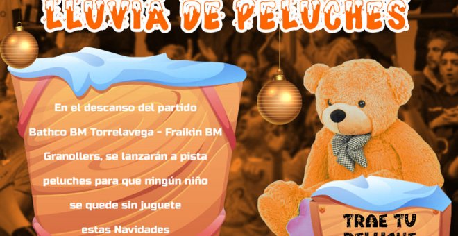 El Bathco BM Torrelavega organiza un lanzamiento de peluches para donar a niños por Navidad
