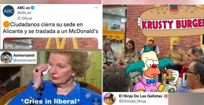Cachondeo con la foto de Ciudadanos Alicante reunidos en un McDonald's: "'El Mundo Today' tiene una durísima competidora: la realidad"