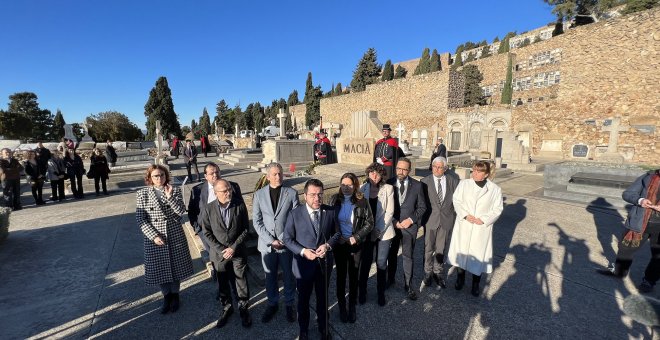 L'independentisme rebutja el discurs de Felip VI en l'homenatge a Macià