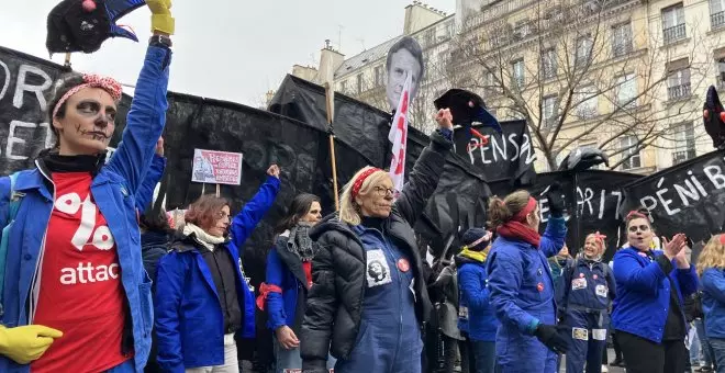 Cientos de miles de franceses secundan las protestas en contra de la reforma de las pensiones propuesta por Macron