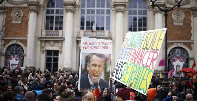 Francia bate récords en participación en las segundas movilizaciones contra la reforma de las pensiones de Macron