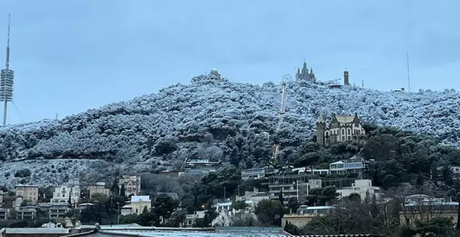 La neu ha caigut a llocs inèdits en anys: Collserola, la serra del Garraf i a punts elevats del litoral