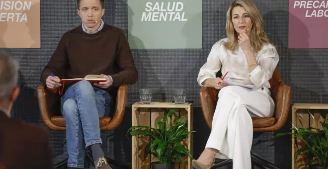 Yolanda Díaz y Errejón sellan su alianza sobre precariedad y salud mental: "La política va de hablar de la vida de la gente"