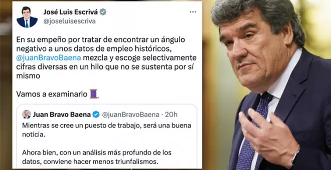 José Luis Escrivá desmonta punto por punto en un hilo los argumentos del PP sobre los datos récord de empleo: "Qué repaso, niño"