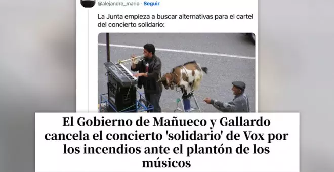 El fracaso del concierto 'solidario' de Mañueco y Gallardo por los incendios no sorprende a nadie: "La ultraderecha gestionando, éxito tras éxito"
