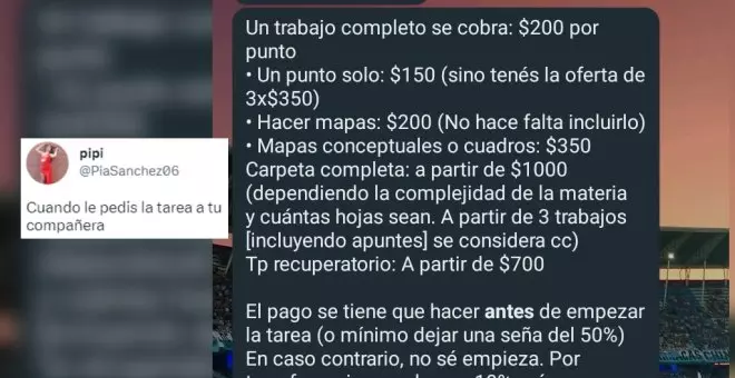 La respuesta de una compañera a la que piden los apuntes divide a los tuiteros