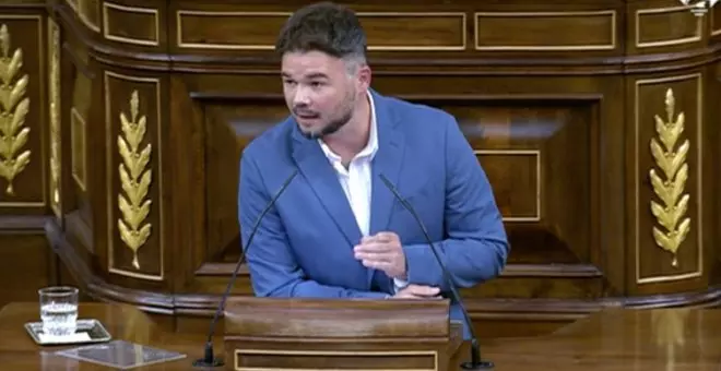 Gabriel Rufián responde con sorna a los mantras de la ultraderecha con la vivienda: "Para desocupación la de Primo de Rivera"