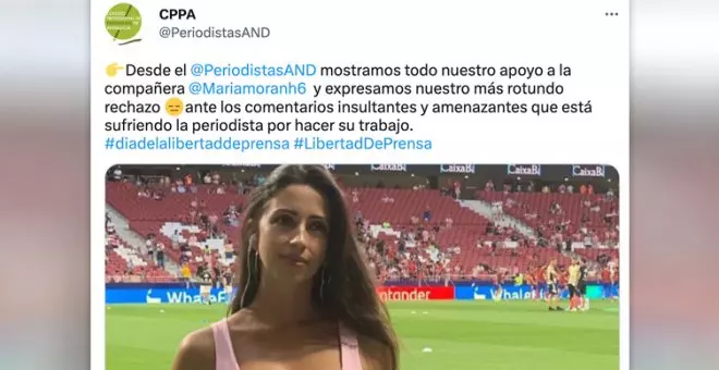 Periodistas y tuiteros se vuelcan con una reportera deportiva por los insultos y amenazas de 'trogloditas' con cuenta de Twitter