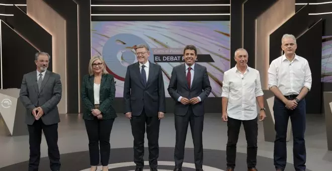 Los candidatos a la Generalitat valenciana protagonizan un intenso debate al calor de unas encuestas muy apretadas