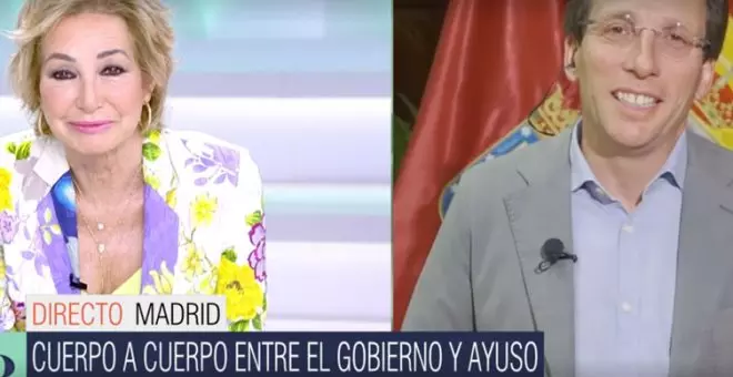 Ana Rosa Quintana, de risas con Almeida mientras se vanagloria de su sectarismo