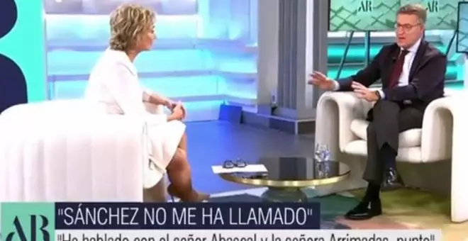 Feijóo le confiesa a Ana Rosa Quintana que tiene un "problema" con el inglés (y la culpa parece que también es de Sánchez)
