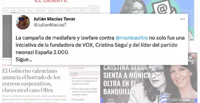 La campaña de bulos y 'lawfare' contra Mónica Oltra, resumida en un hilo: "Más de uno debería reflexionar"