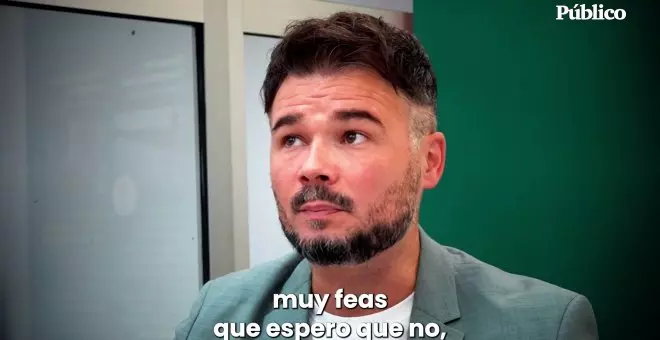 Rufián: "Con el progresismo español nos pasa una cosa, siempre le tenemos que forzar"