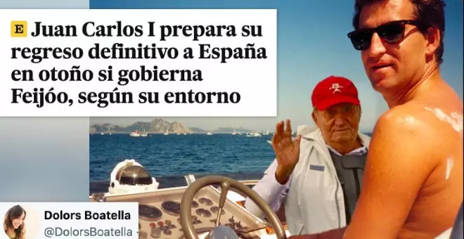 Cachondeo con la noticia de que Juan Carlos I podría volver a España si gobierna Feijóo: "La reina Sofía votando a Sumar"