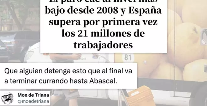 "Rajoy soñaba con 20 millones de trabajadores. Un perro y una comunista han logrado 21 millones"