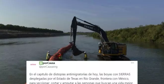 Nuevo capítulo de "distopías antimigratorias": el rechazo de las redes a las sierras y pinchos de la frontera entre EEUU y México