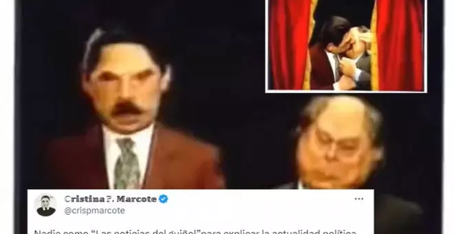 Recuperan el morreo de Aznar a Pujol de 'los guiñoles': "Nadie como ellos para explicar la actualidad política"