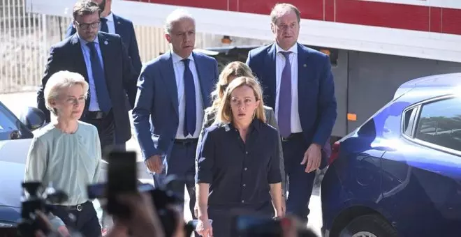 Más de 1.000 migrantes desembarcan en Lampedusa durante la visita de Meloni y Von der Leyen