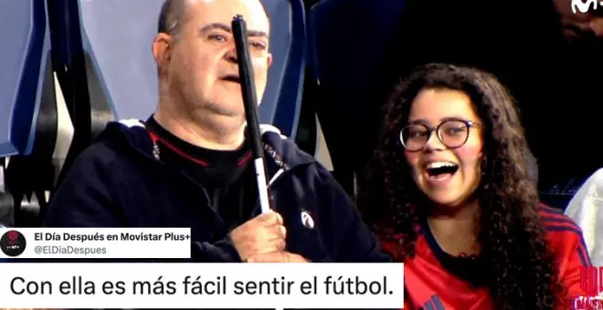 El emocionante vídeo de un discapacitado visual sintiendo el fútbol con su hija: "Piel de gallina"