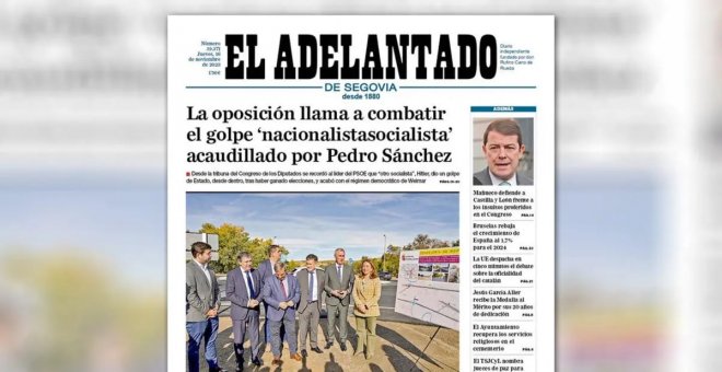 "Es paradójico que se llame 'El Adelantado' con estos titulares": la sorprendente portada del diario decano de Segovia