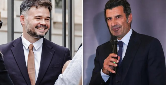 La contundente respuesta de Rufián a Figo tras llamarle "pseudo catalán"