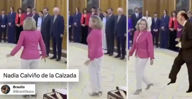 El curioso movimiento de la ministra Calviño al prometer el cargo: "Por fin un Gobierno que homenajea a Chiquito"