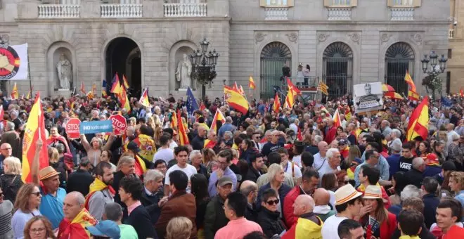 La protesta contra l'amnistia fluixeja a Barcelona