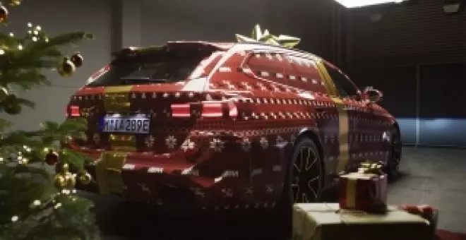 BMW lanza una primera imagen, muy navideña, del M5 Touring híbrido enchufable