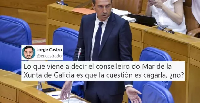 El conselleiro do Mar la "caga" con sus declaraciones sobre los pellets y la ingesta de peces