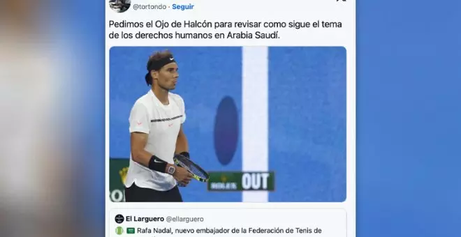 Decepción con Rafa Nadal, nuevo embajador del tenis de Arabia Saudí: "Menudo revés a los derechos"