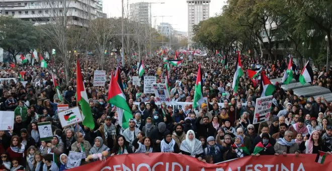 Barcelona se suma a la protesta contra el "genocidi" a Palestina amb una marxa multitudinària