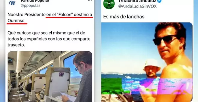 La última ocurrencia del PP es presumir de que Feijóo viaja en tren: "No va en Falcon porque no quiere"