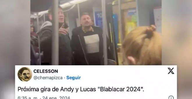 Cachondeo con el mini concierto de Andy y Lucas en el Metro: "El séptimo círculo del infierno de Dante"